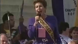 HELEN REDDY  I AM WOMAN  MOBILIZE FOR WOMENS LIVES RALLY 1989  Abortion Rights Rally [upl. by Bandler]