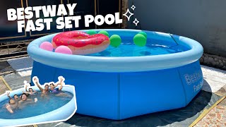 BESTWAY FAST SET POOL UNBOXING 15 PAX ANG KASYA  Nicky Merilo [upl. by Atinot886]