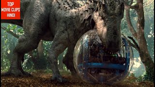 Jurassic World 2015 – Indominus Attacks the Gyrosphere Scene Hindi 710 l TopMovieClips Hindi [upl. by Tess705]