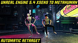 Unreal Engine 54 Xsens to Metahuman Auto Retarget [upl. by Asseram]