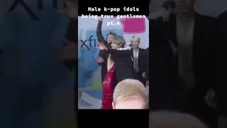 K Pop Members Being Gentlemen tiktok bts tae kpop [upl. by Anyal]