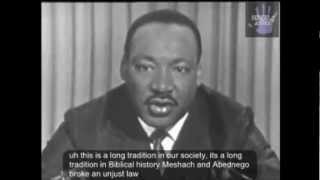 Martin Luther King Jr Speech Civil Disobedience and obeying Just vs Unjust laws Closed Captioned [upl. by Leirad]