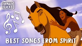 Best Songs From The Spirit Soundtrack  Spirit Stallion of the Cimarron 2002  Family Flicks [upl. by Eisso]