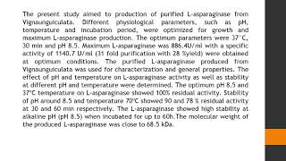 Anticancer Activity of L Asparaginase Produced from Vigna Unguiculata WSR 51 1 12 [upl. by Eeresed183]