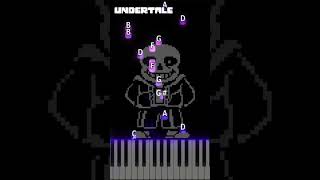 Megalovania  Undertale Piano Tutorial Shorts [upl. by Zondra]