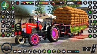 Swaraj 735 offroad over loading cargo semuletor android gameplay hd videos Tractor 🚜 game [upl. by Innad]