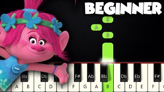 Just Sing  Trolls World Tour  BEGINNER PIANO TOUTORIAL  SHEET MUSIC by Betacustic [upl. by Eittod]