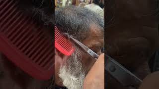 Old Men Long Hair Scissors Haircut asmr hairsalon scissorhaircut asmrhaircut [upl. by Dilaw]