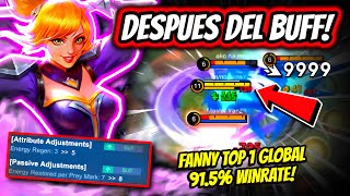 ¡FANNY DESPUES DEL BUFF ES UNA LOCURA FANNY TOP 1 GLOBAL 916 WINRATE  MLBB [upl. by Bosson]