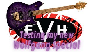 Testing out my new EVH Wolfgang Special Quilted Maple Top Baked Maple Fingerboard Purple Burst [upl. by Sirrah]