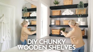 DIY Chunky Wooden Shelves [upl. by Anihta]