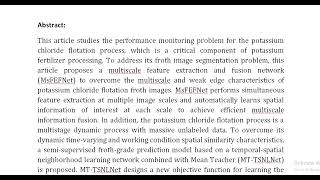 Multiscale Feature Fusion and Semi Supervised Temporal Spatial Learning for Performance Monitoring i [upl. by Nesyaj]