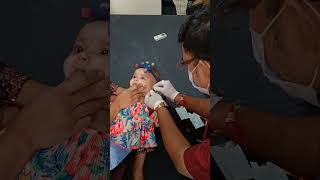 Ear Piercing 5 Months Baby  mysunar  dailywithdivija  shorts BabyEarPiercing EarPiercing [upl. by Atnaloj]