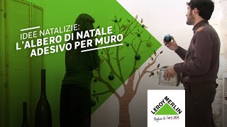 Idee natalizie lalbero di Natale adesivo per muro  Leroy Merlin [upl. by Tonkin]