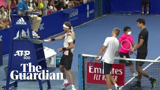 Alex Zverev thrown out of Mexican Open for hitting umpire’s chair [upl. by Bihas]