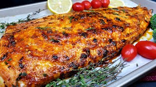 Tastiest Oven Baked Salmon  How to make Oven Baked Salmon Crispy [upl. by Cheke]