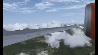 FSX  JT8D17 engine sounds for B727200  wing views  takeoff [upl. by Otanutrof]