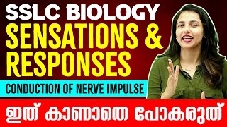 SSLC Biology Exam  Conduction of Nerve Impulse  Sensations and Responses അറിയാനും പ്രതികരിക്കാനും [upl. by Ylil]