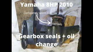 DIY gearbox seals oil change amp stuck shiftlink Yamaha 6 8 99HP 4stroke  FT8  EPS2 2002 2014 [upl. by Eivod269]