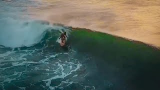 Surfing Balangan Bali Barrels at sunset [upl. by Anujra809]