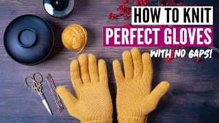 How to knit gloves  step by step tutorial plus special technique for the thumb [upl. by Tory]