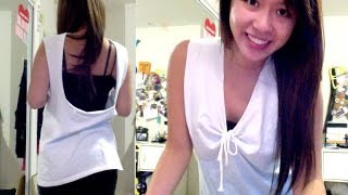 Backless TShirt with Front VNeck Scrunch  Salinabear x SFU Beedie [upl. by Noemi697]