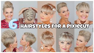 How to style a short Pixiecut  6 ways to style short hair  Salirasa [upl. by Yren]