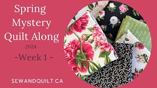 Spring Mystery Quilt Along 2024 Week 1 [upl. by Laforge]