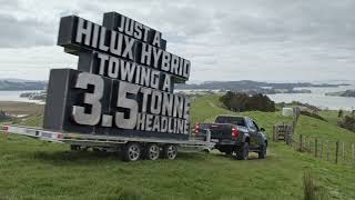 Just a Hilux Hybrid towing a 35 tonne headline down a hill [upl. by Gustavus]