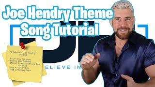 “I Believe in Joe Hendry” Wrestling’s New Sensation Joe Hendry Theme Song Tutorial👏👏 [upl. by Mencher]