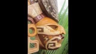 Handcarved Aztec Calendar Mayan Mask [upl. by Cheke]