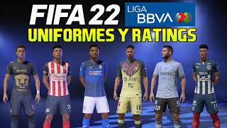 FIFA 22  Liga MX  Uniformes y Ratings [upl. by Ahsyen]