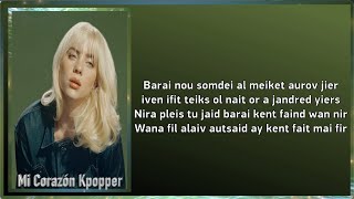 BILLIE EILISH amp KHALID  LOVELY INGLÉS FÁCIL  LETRA FÁCIL  PRONUNCIACIÓN FÁCIL [upl. by Anelim]