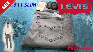 Levis Mens 511 Grey Slim Fit Jeans ₹80010 4k unboxing sale blackfriday [upl. by Llennhoj]