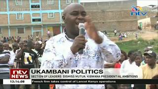 A section of Ukambani leaders dismiss Mutua Kibwana presidential ambitions [upl. by Roger]