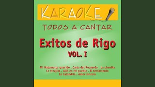 La Calandria Karaoke Version Originally Performed By Rigo Tovar [upl. by Frankie]