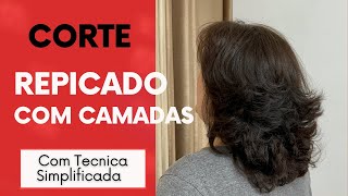 Como Cortar Cabelo Repicado com Camadas [upl. by Akcirred]