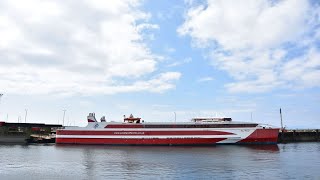 MV Alfreds inaugural sailing from Brodick to Ardrossan [upl. by Natek]