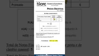 Exame de Suficiência 20241  Probabilidade e Auditoria [upl. by Joli]