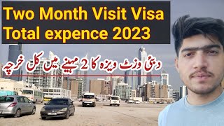 Two month visit visa total expence in dubai 2023 [upl. by Nyved841]