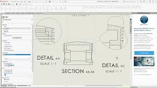 SolidWorks Drawings Derived Views  Detail View [upl. by Zorina]