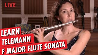 Just Practicing with Amelie  TELEMANN F Major Flute Sonata TWV 41F2 [upl. by Suiratnod]