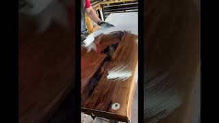 WOODEN TABLE Reveal wood woodworking oddlysatisfyingvideo unbeleivable [upl. by Acimaj41]