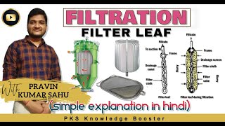 Filter leaf  Filtration  Pharmaceutical engineering [upl. by Suckram]