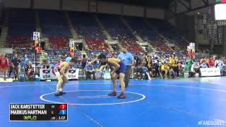 126 Champ Round 3  Markus Hartman Illinois vs Jack Karstetter Oklahoma [upl. by Acenahs]