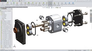 Solidworks tutorial  How to Make Hydraulic Pump in Solidworks [upl. by Viguerie]