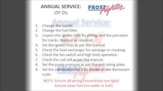 Frost Fighter Heaters  Annual Service IDF OilDiesel  Intro [upl. by Cleodal]