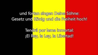 Himno nacional de Bélgica  La Brabanzona FRNLDEES Letra [upl. by Amoeji]