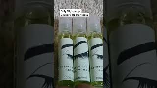 Eyebrow and lash growth oil handmadedelivery all over India youtuber skincare [upl. by Zigrang137]