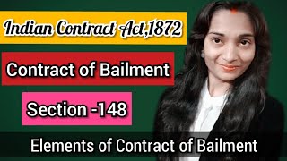 ContractofBailment What is Contract of Bailment in hindiElements of Contract of Bailment in Hindi [upl. by Leela]